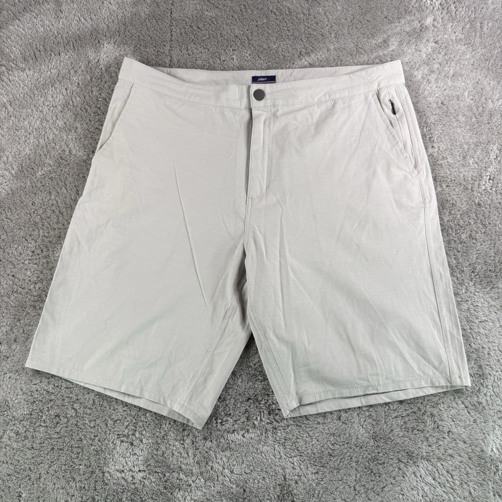 Johnnie O Shorts Mens 35 Gray Stretch Performance Golf Chino JNSH1530 9.5 Inseam